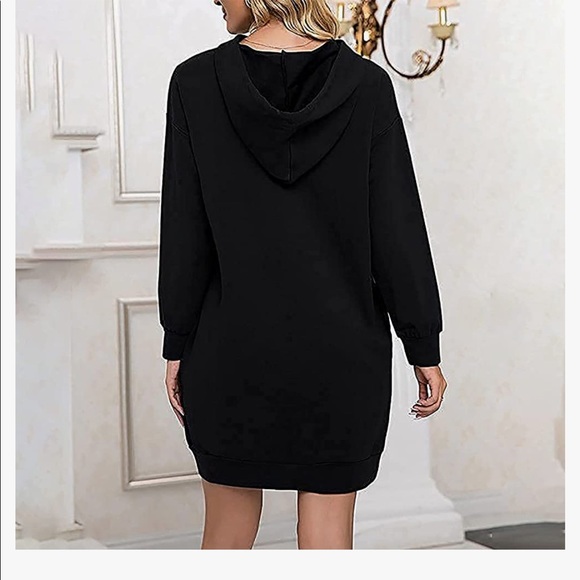 Old Navy Sweatshirt Dress XS Black - Picture 7 of 9